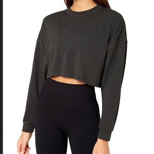 WeWoreWhat Cropped cotton- blend sweatshirt
